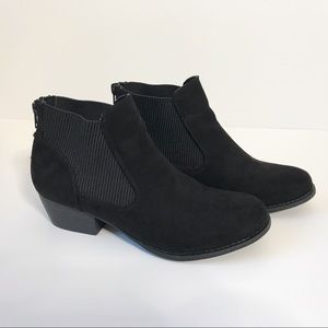 UNION BAY Suede Black Bootie Ankle Boots Harper 8